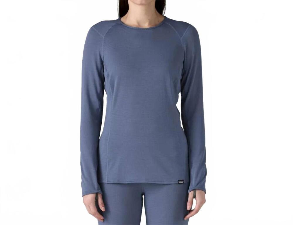 NEW PATAGONIA capilene® thermal weight crewneck top in current blue